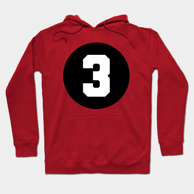 Number Three - 3 Hoodie by SPAZE